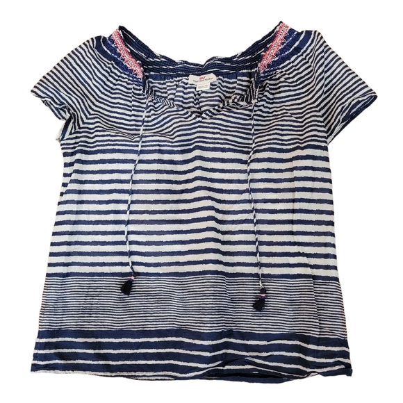 Vineyard Vines Dot Stripe Nautical Novelty Top Size Small - Picture 1 of 4